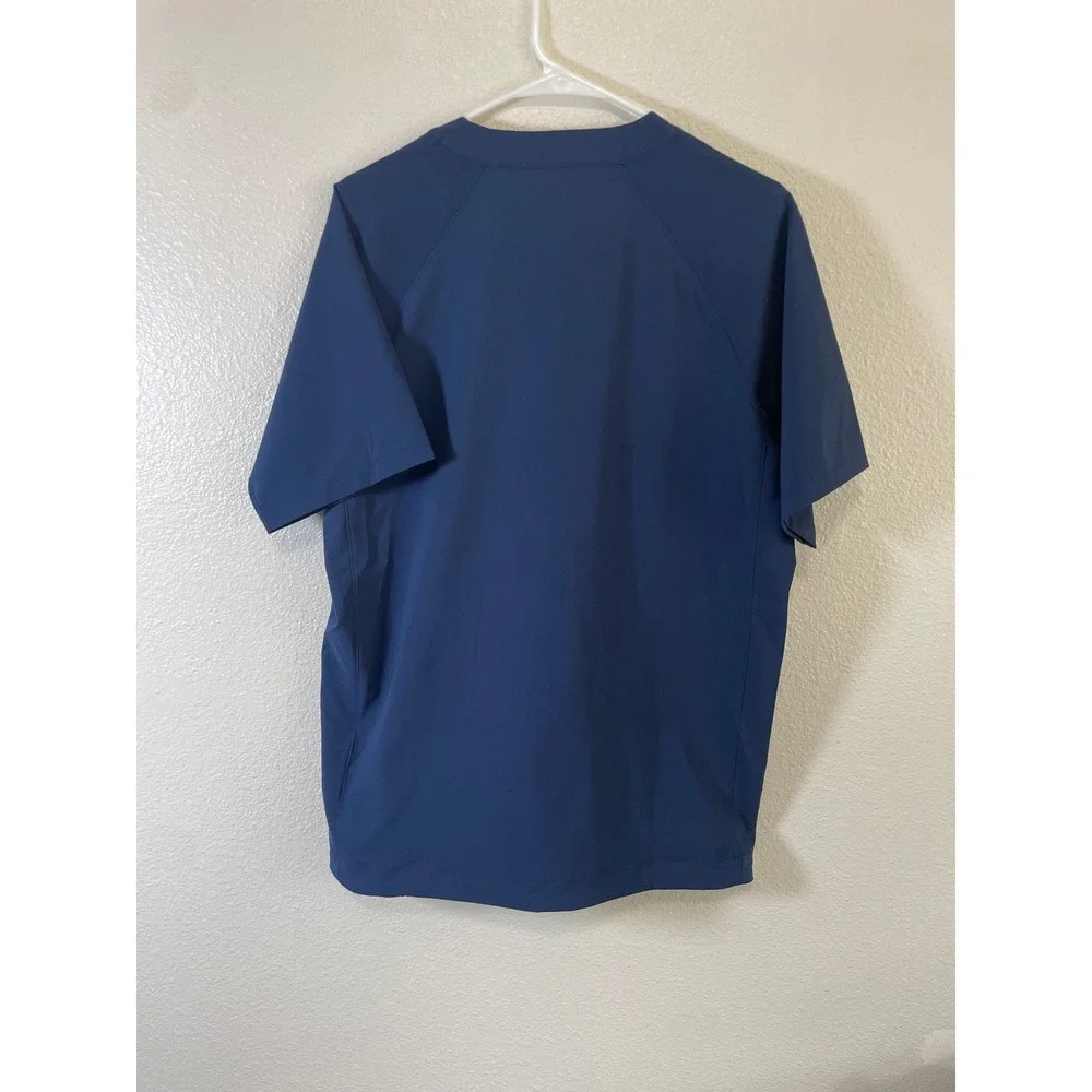 Nike Baseball Mens Small Tampa Bay Rays Pullover Navy Blue MLB Top